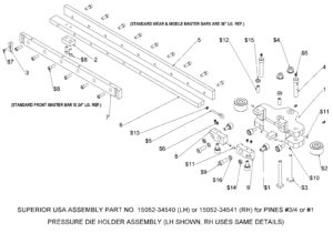 Bender Supply Superior USA Pines Bender Series 150 Pressure Die Holder Assembly #¾ & #1